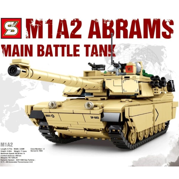 M1A2 에이브람스 전차 블럭 1052pcs Abrams 탱크 레고호환